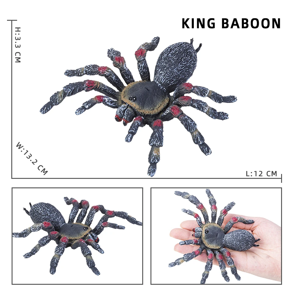 Simulation Tiere Insekt Solide Modell Spinne Tarantula Schwarze Spinne Halloween Scary Action-figuren Pädagogisches Spielzeug Für Kinder – Detail 8