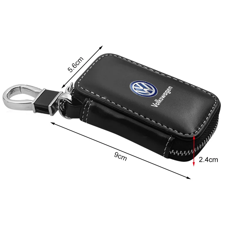 Leather Key Wallet Car Key Bag Multi-Function Key Case For Volkswagen VW GTI R Polo Golf Passat Magotan Tiguan Santana Bora GTI