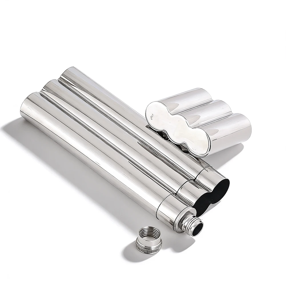 

Portable Stainless Steel Cigar Flask Tube Compact Liquor Container Travel Pocket Alcohol Storage with Screw Cap Design