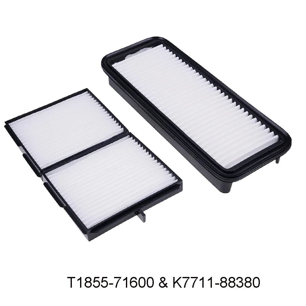 K7711-88380 Accessories Plastic 2pcs Air Filter Dependable Air Filter Set for Kubota RTV1100 T1855 71600 & K7711 88380