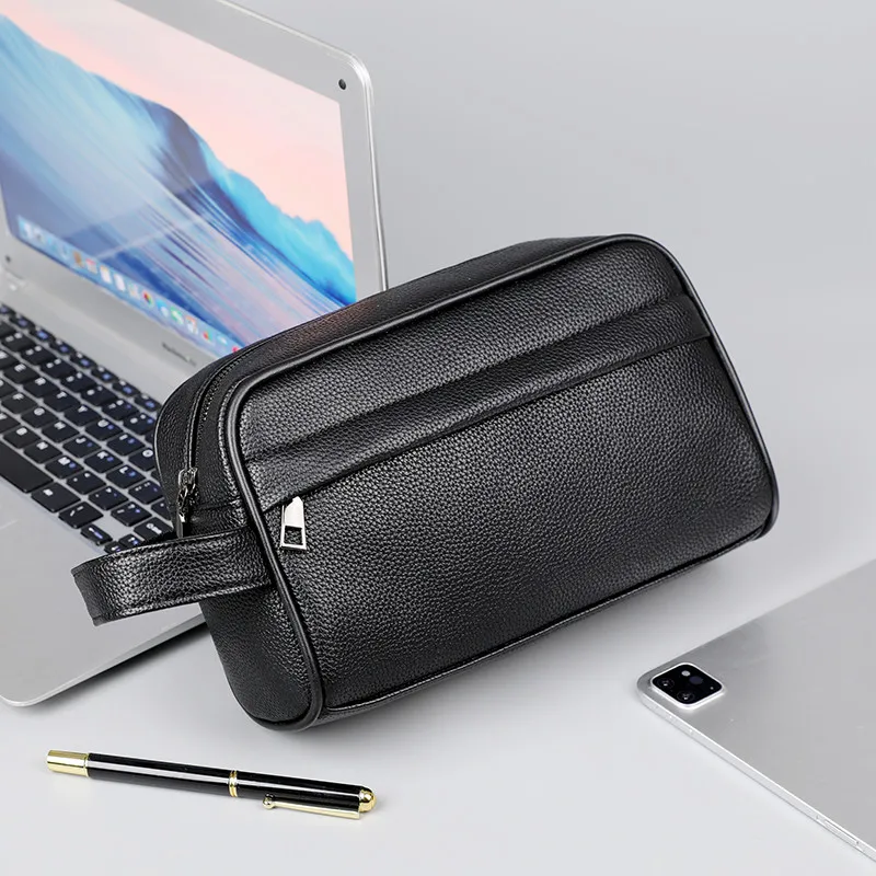 

Designer Men's bag High Quality Soft Leather Clutch Bag 2025 New Handbag Fashion Business Clutches Phone Purse Men Birthday Gift