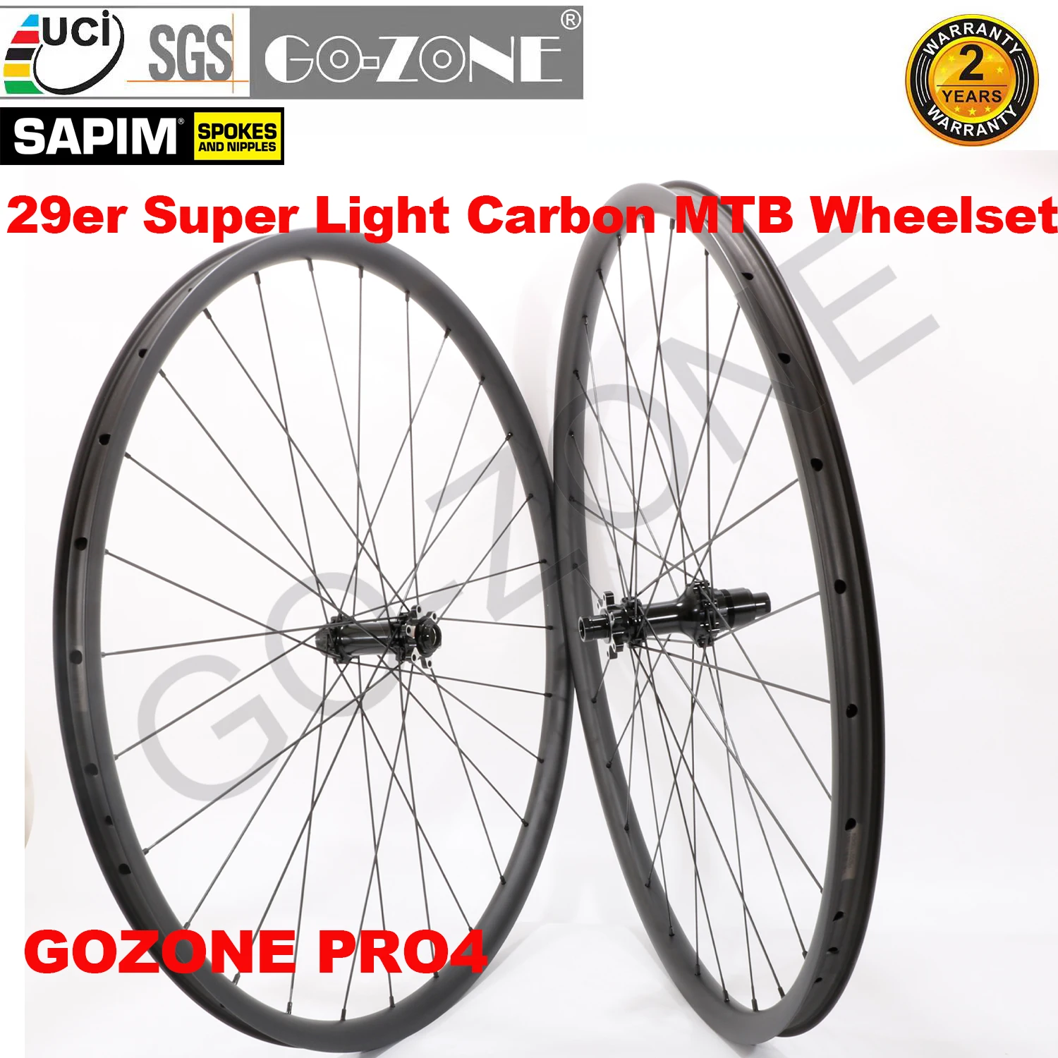 

Factory Outlet 29er Carbon MTB Wheels Tubeless Super Light GO-ZONE PRO4 Sapim Thru Axle / Quick Release / Boost MTB Wheelset 29