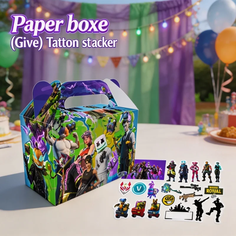 Fortnight Kombinations-Papierbox Bunte Themen-Partydekoration Geburtstags-Geschenkverpackung Andenken Festliche Dekorationsbox