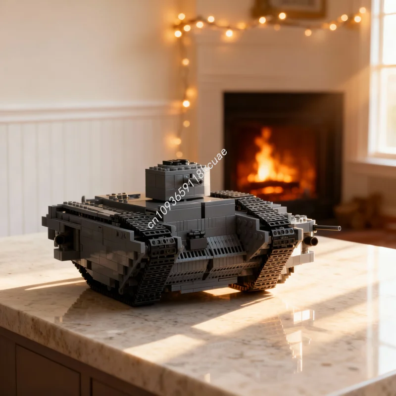 874-piezas-moc-spy-x-family-tank-mark-iv-bloques-de-construccion-de-juguetes-regalo-festivo-arquitectura-ensamblaje-educacion-diy-idea-creativa