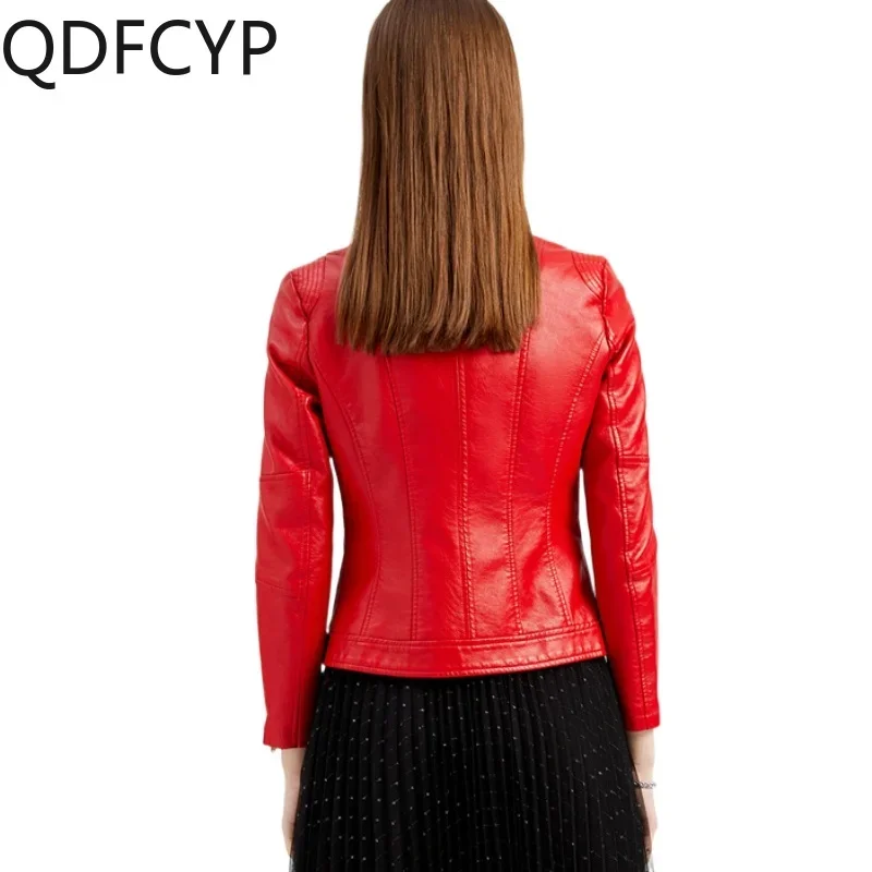 New Fashion Women\'s Leather Jacket Autumn Winter PU Leathers Short Coat Casual Slim Fit Faux Leather Women 2024 Faux Fur Coat