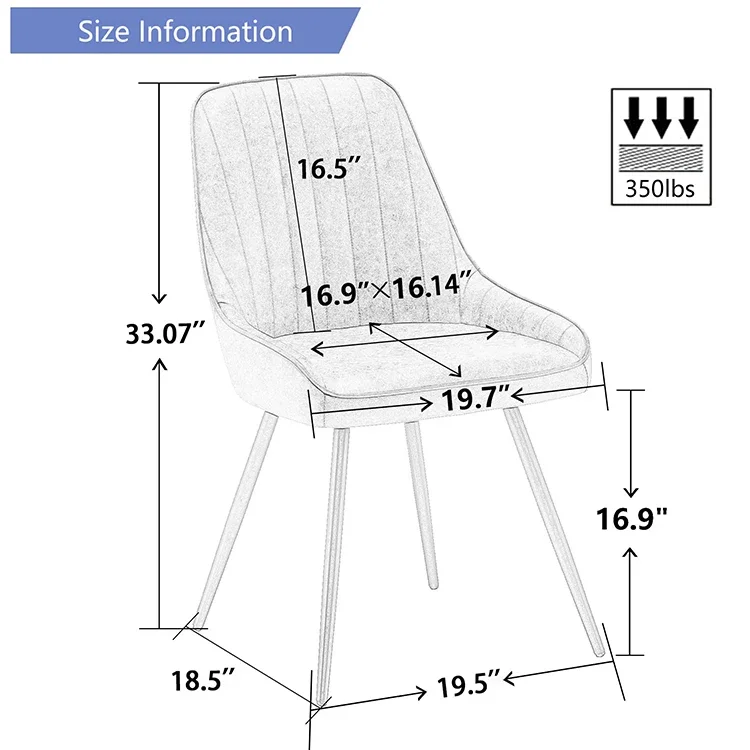 For Moderne gepolsterte Küchen stühle Mid Century Armless Accent Chair Kunstleder Braun Polster Esszimmers tühle