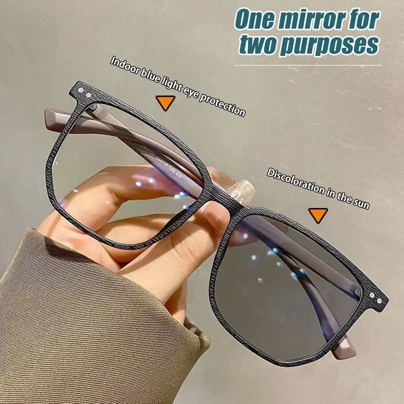 Fashion Photochromic Glasses Anti Blue Glasses Eye Protection Computer Glasses Gradient Women Men Eyeglasses Eyewear Accessories