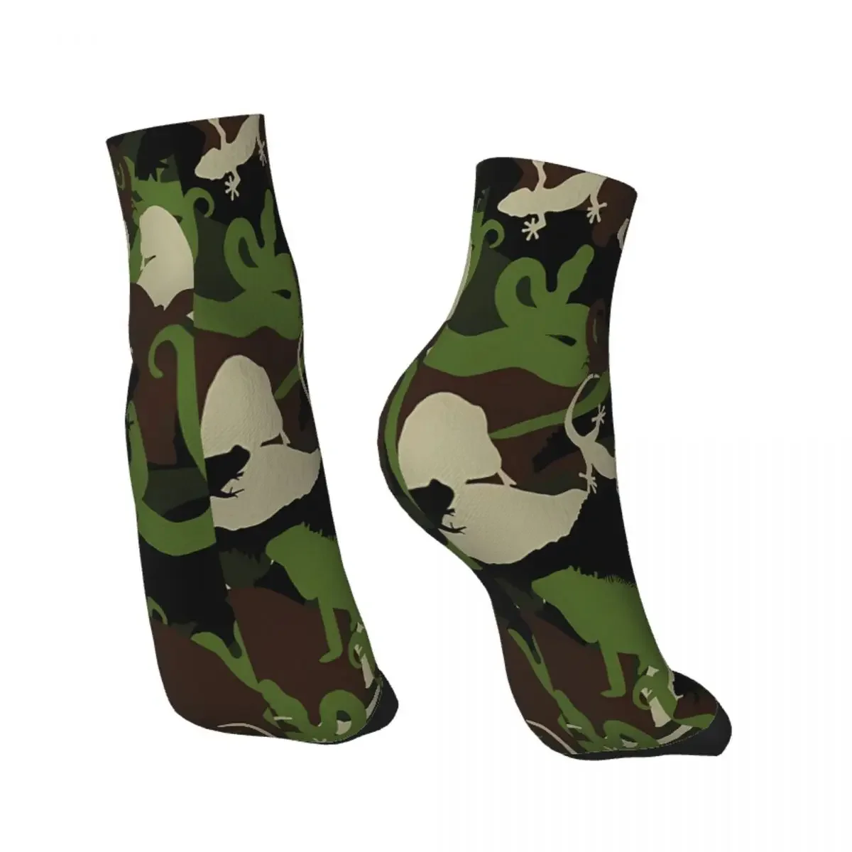 Herpecology-calcetines tobilleros de camuflaje para hombre y mujer, medias estampadas de verano