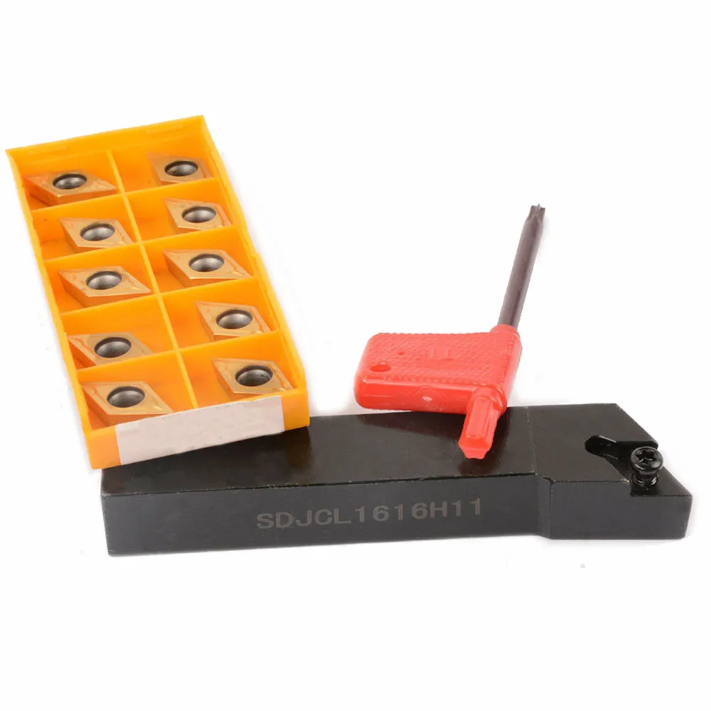 

Easy Blade Replacement SDJCL1616H11 +1box DCMT11T304 UE6020 External Lathe Turning Tool Holder for Convenient Use