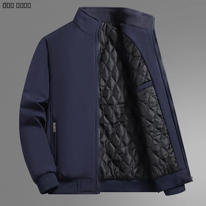 

Luy Plum Men's Thiened Fce Lined Cotton Jaet Winter Outerwear plus Size Dad Sle Adstrative Coat Regular Length