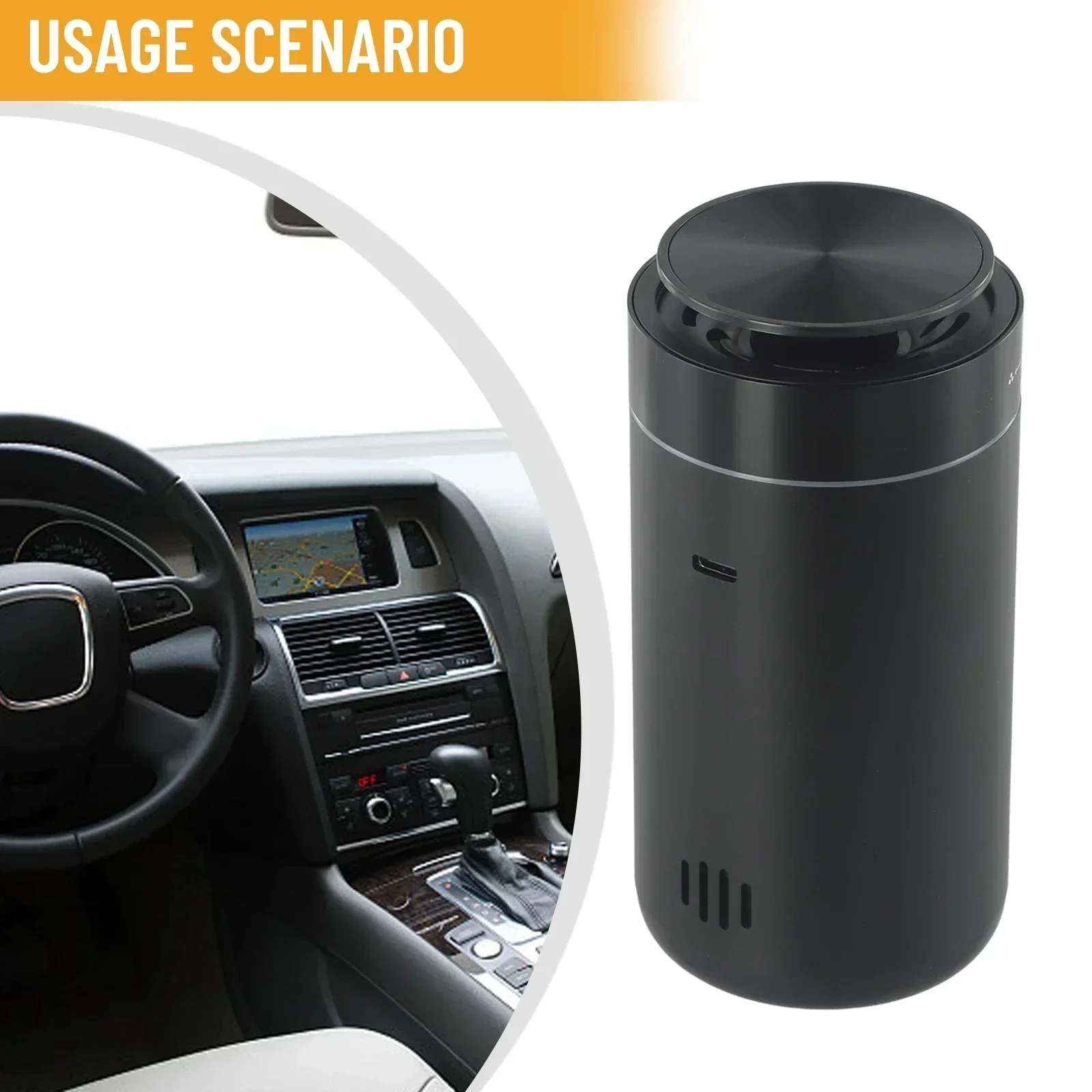 Features Aroma Diffuser Scent Car Air Machine Decomposes Formaldehyde Intelligent Changing LED Ambient Light Alloy Appearance