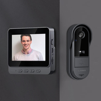 2.4G WiFi Wireless Visual Doorbell IR Night Vision Eye Peephole Camera 4.3 Inch IPS Screen Video Intercom Door Camera Waterproof