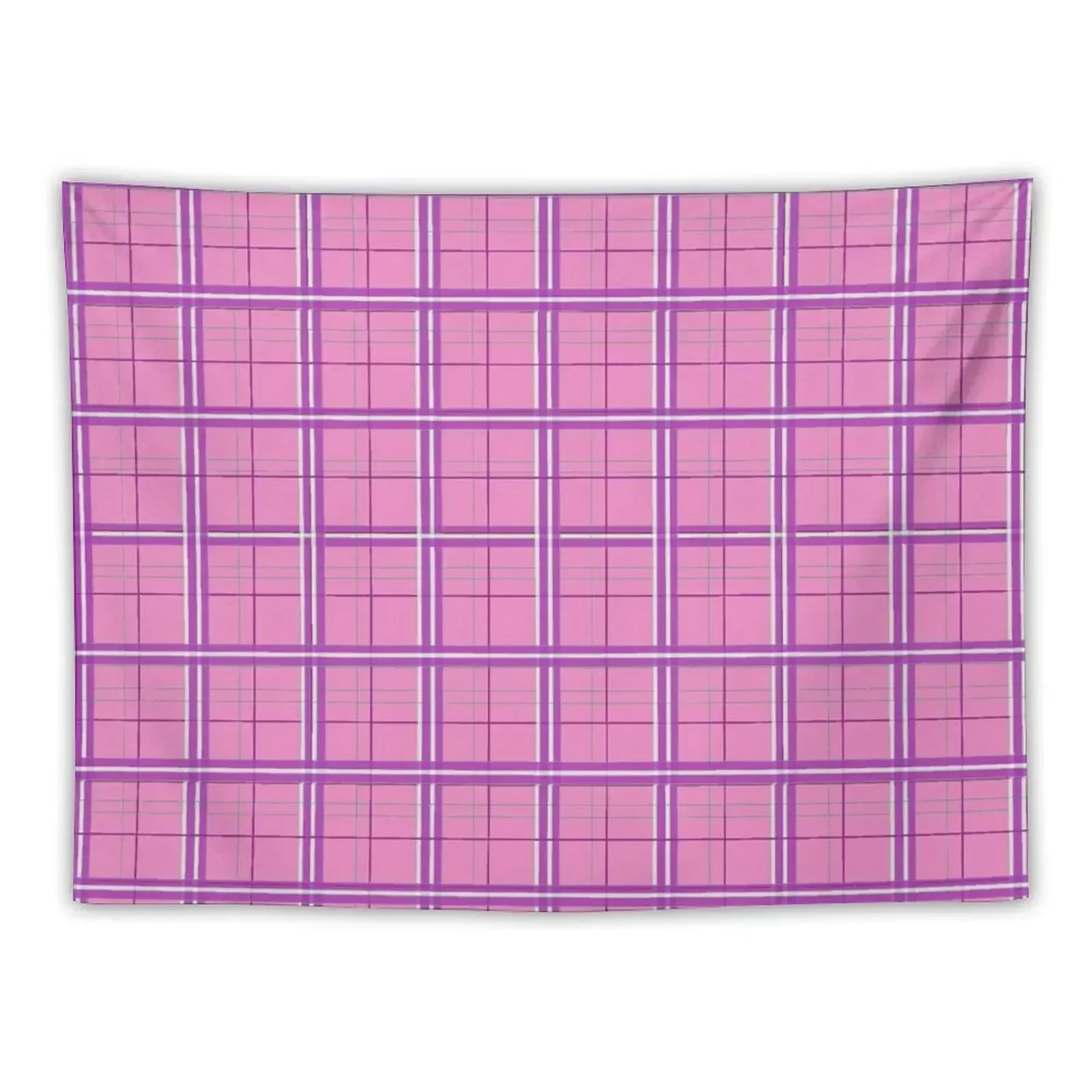 

Pink & Purple plaid tartan checkered pattern Tapestry Decoration Pictures Room Wall Aesthetics For Room Tapestry