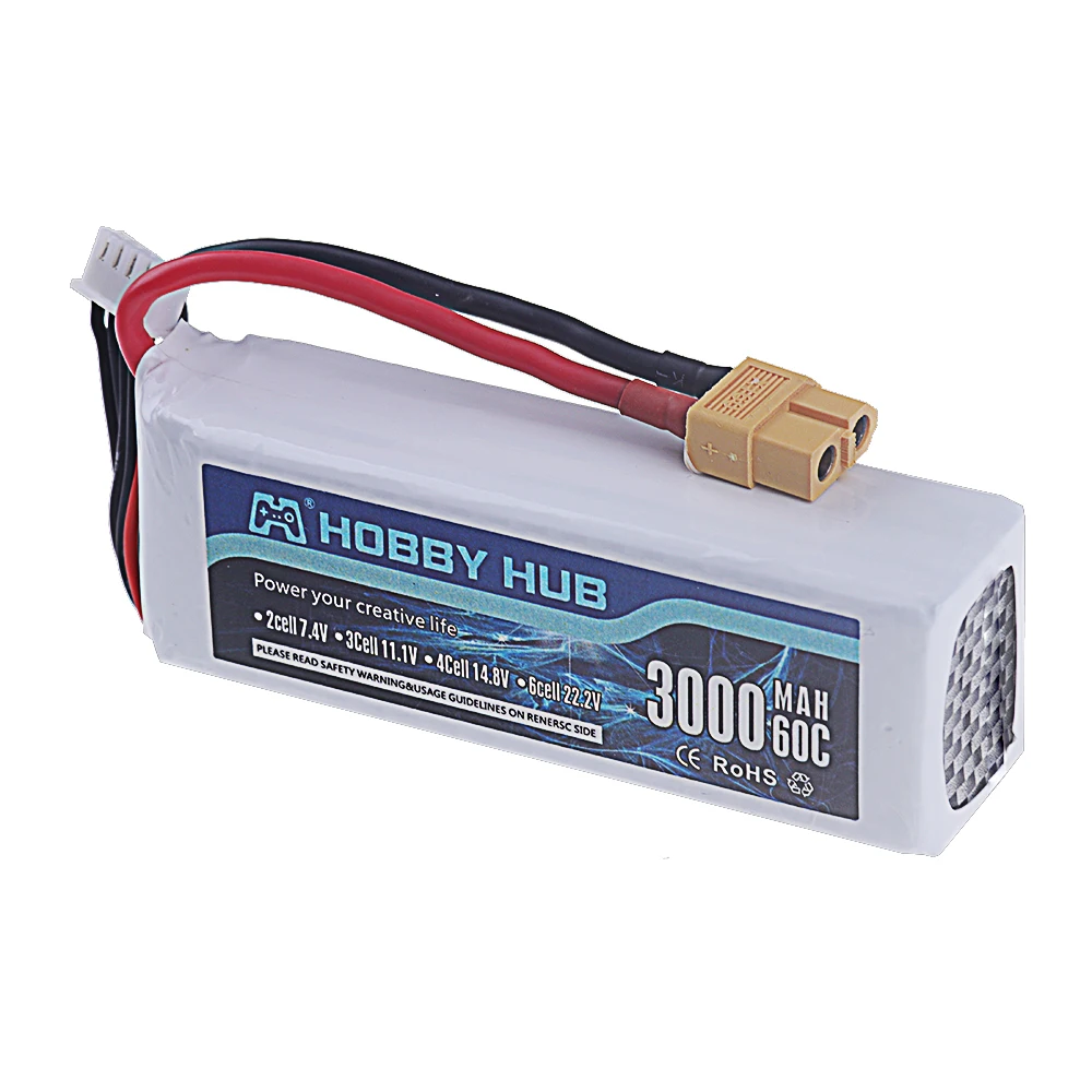 3s 3000mAh 11.1V 60C LiPo Battery For RC Airplane Quadcopter Drone FPV Boat Helicopter 11.1v Battery With T JST XT30 XT60 Plug