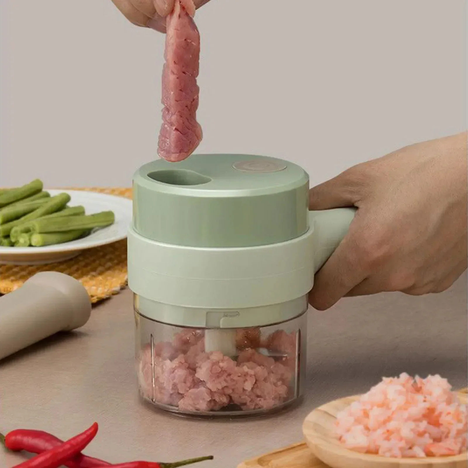 Gatling Vegetable Cutter Multifunctional Home Cooking New Cordless Electric Dicing Machine Minced Garlic and Minced Meat