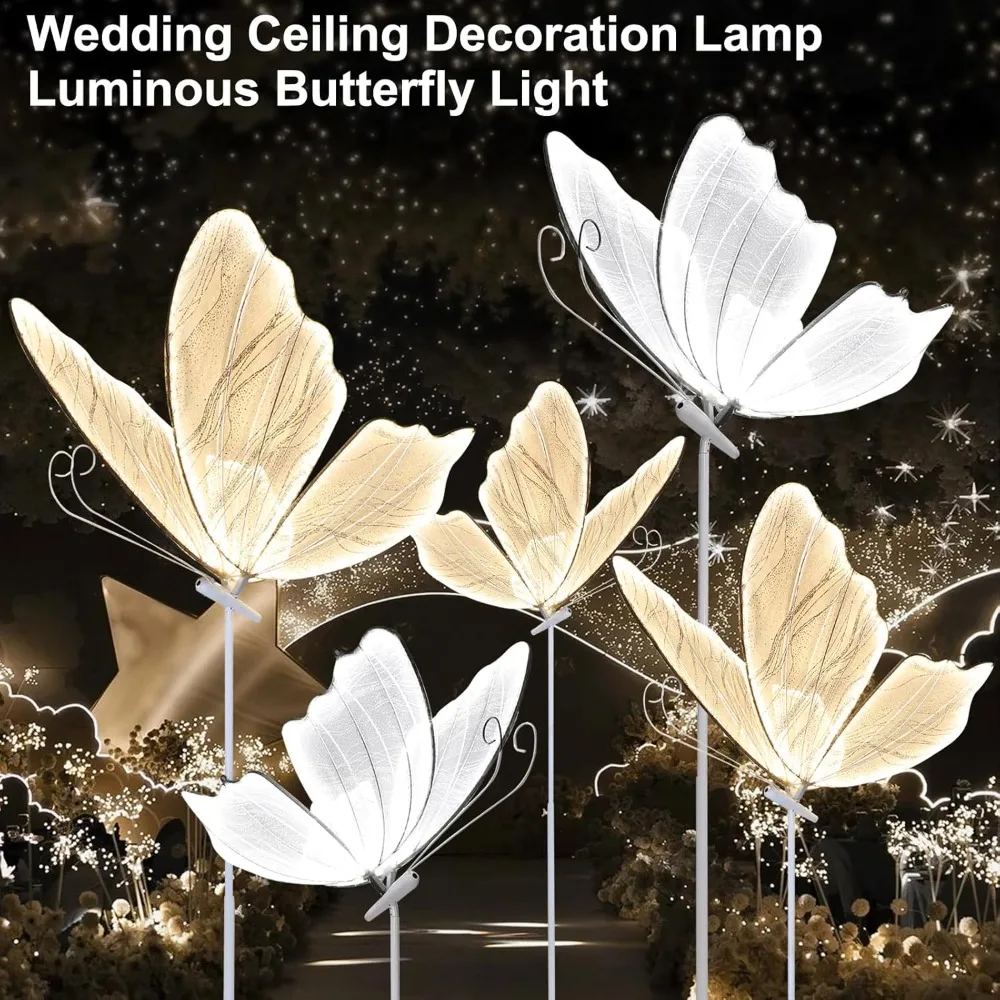 Event & Party Wedding Butterfly Floor Lamp Creative Butterfly Ceiling Lamp Butterfly Hanging Decoration Props for Wedding Party