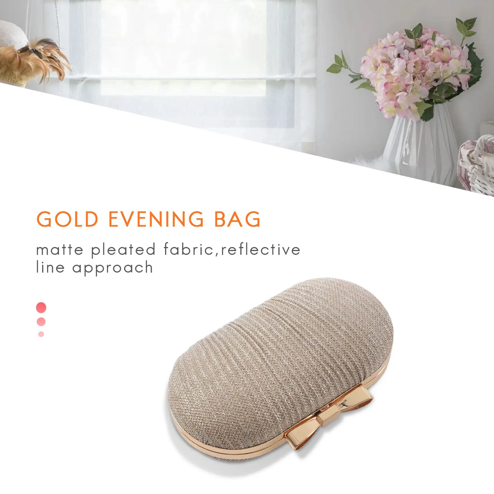 Golden Evening Clutch Bag Women Bags Wedding Shiny Handbags Bridal Metal Bow Clutches Bag Chain Shoulder Bag