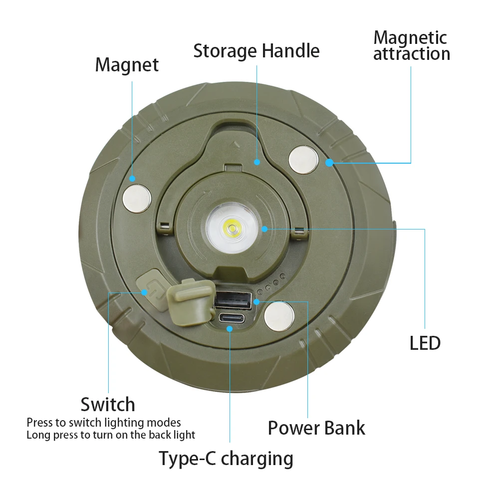 10M Creative Tape Measure Light String Camping Decoration Storage Light Strip USB Rechargeable Outdoor Waterproof LED Flashlight