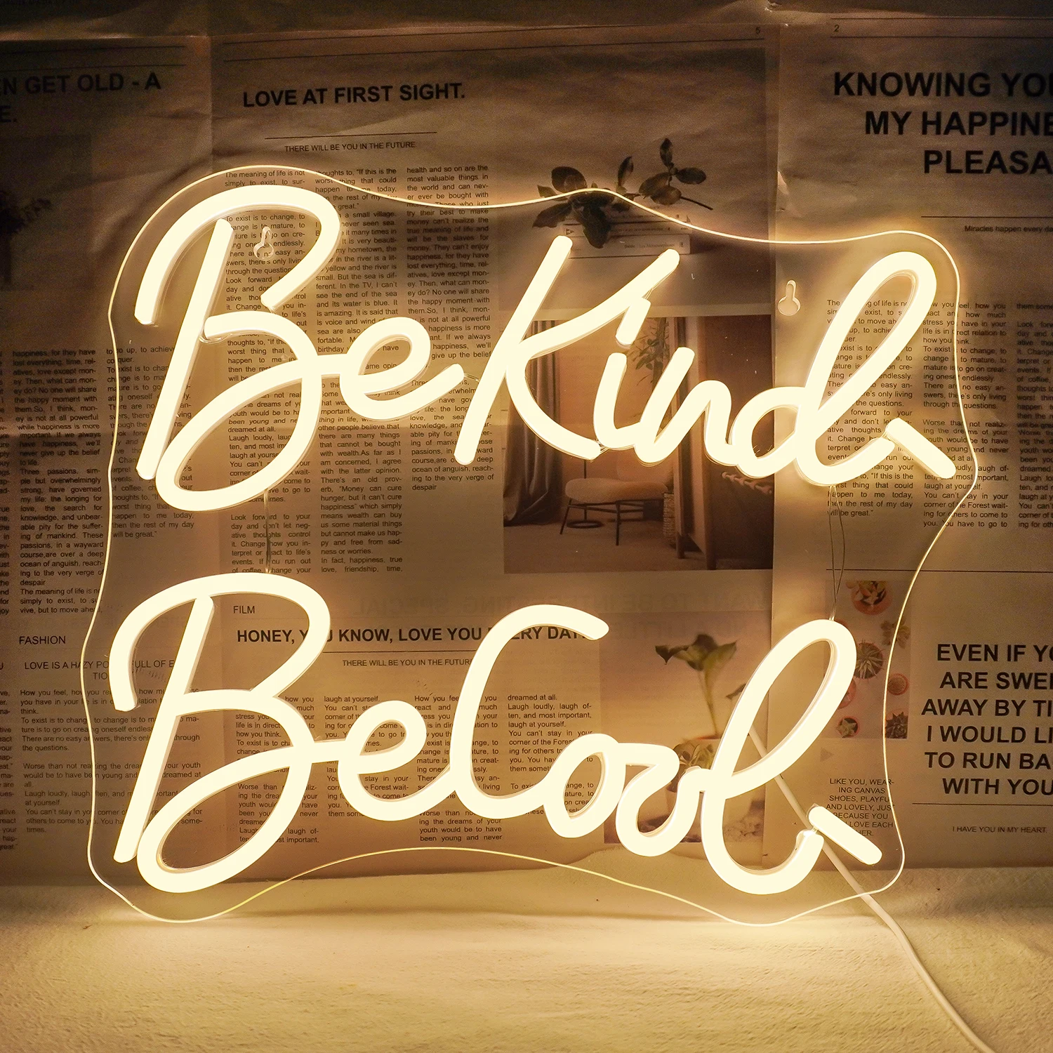 

Be Kind Be Cool Neon Sign Warm Letter Dimmable Room Decoration For Home Bedroom Bar Club Party Beauty Room USB Powered Lamp