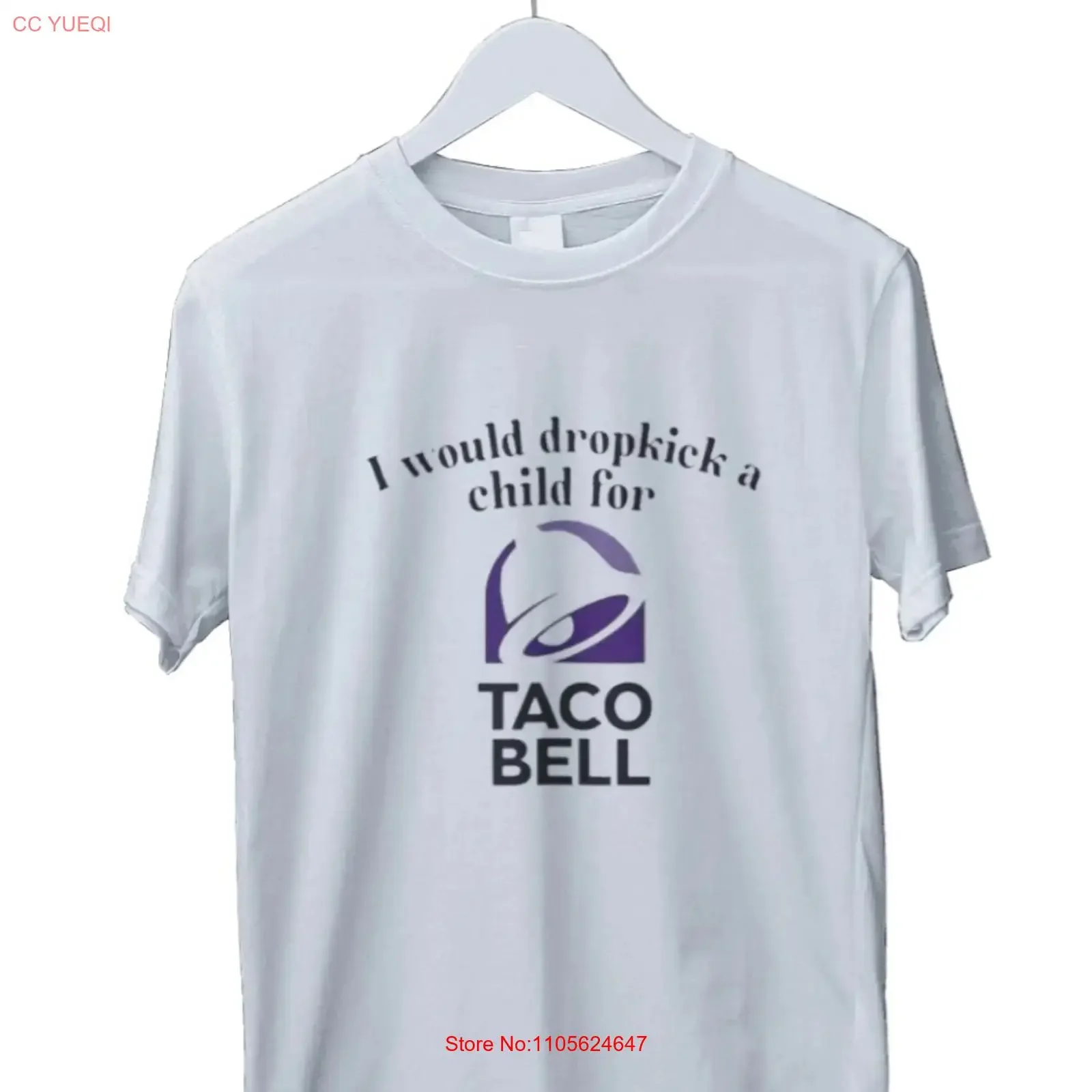 I'd Dropkick A Child For Taco Bell T Shirt Mens S M L XL 2 3 4 long or short sleeves vintage Washed Casual Breathable
