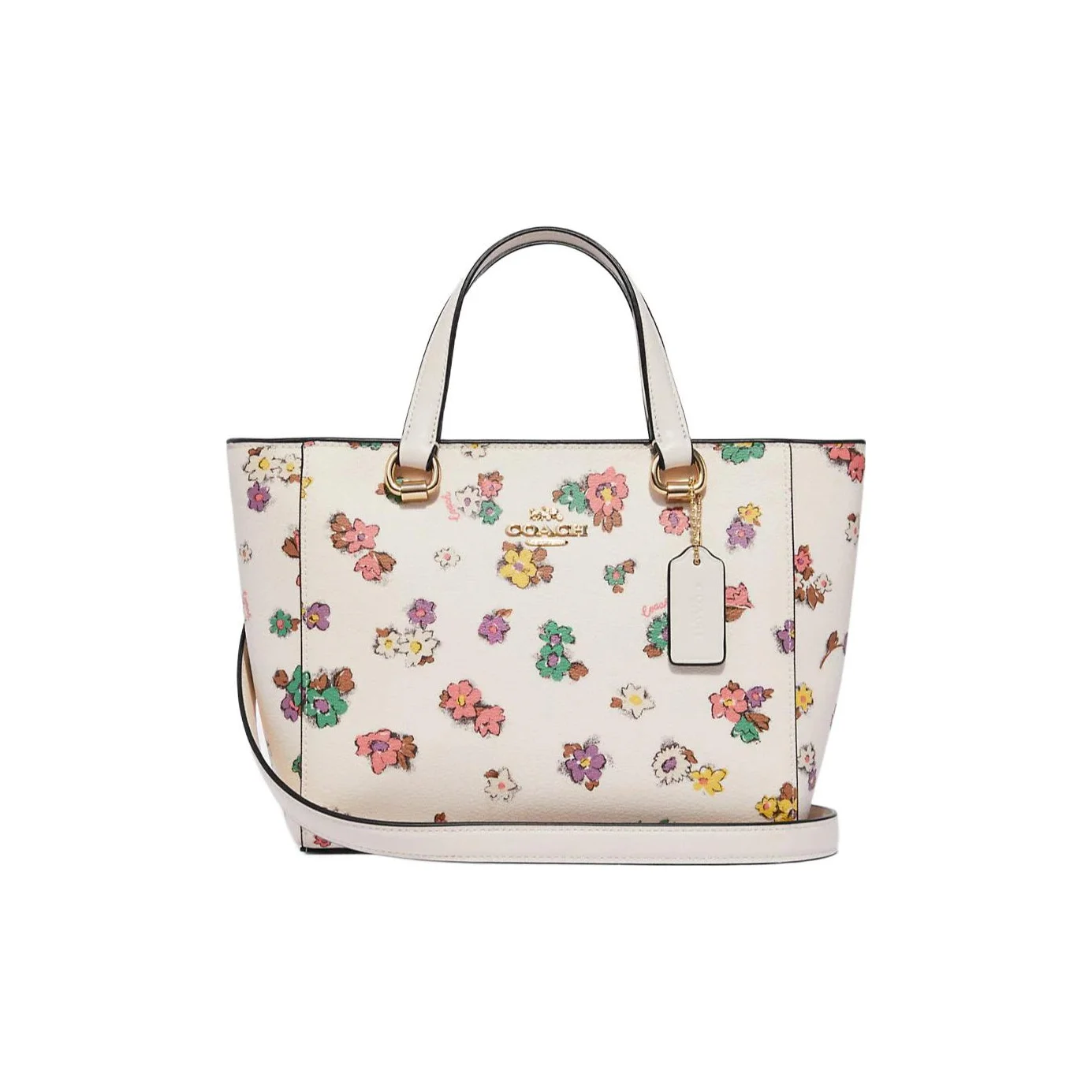 COACH Alice Coated Canvas With Smooth Leather Handbag, Shoulder Bag, Crossbody Bag Small Women's White CA228-IMCAH