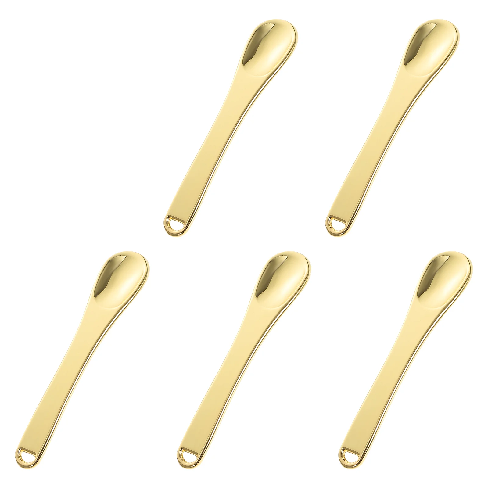 

5 PCS Cream Face Scoop Massage Spoon Eye Scoops Portable Makeup Spoons Golden Pick Sticks