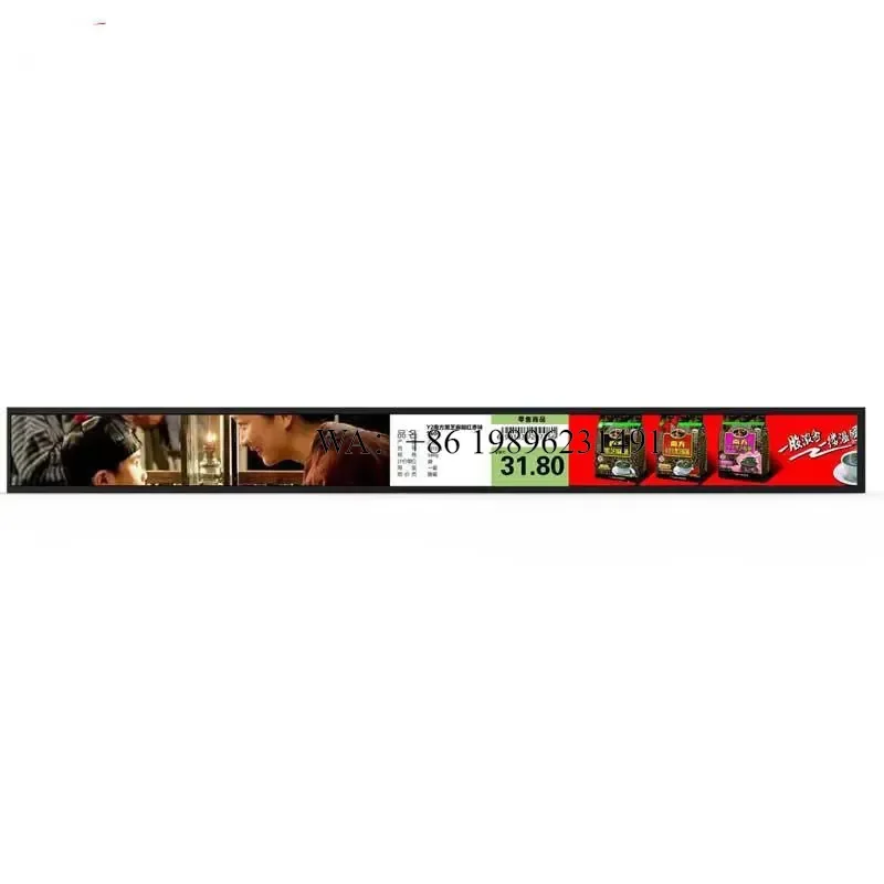47.1 Inch Stretched Bar TFT LCD Advertising Player 3840x160 High Brightness Indoor Elevator Advertising Retail Store Airport