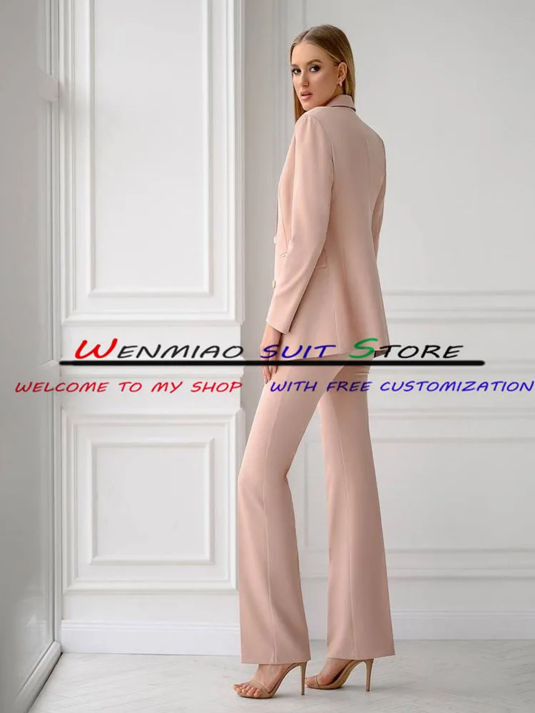 Costume formel trois pièces pour femmes, blazer rose, gilet pantalon, smoking, revers à points, veste de robe de dame, mode de fête