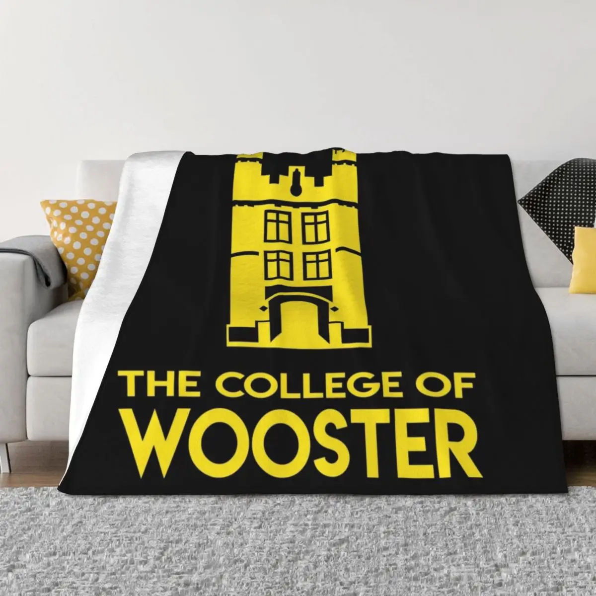 

College of Wooster Throw Blanket Blankets For Bed Cute Plaid Camping Weighted Blankets