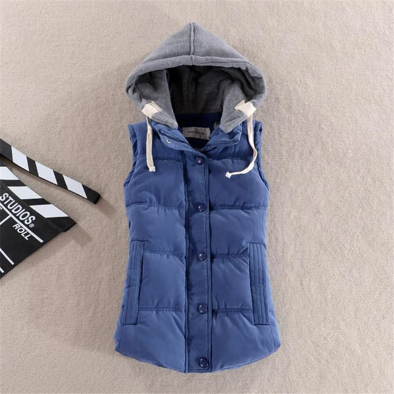 Spring Woman Removable Hooded Warm Down Vests Female Thick Vest Women Removable Hooded Doudoune Abajo Waistcoat Parkas Warm Fall