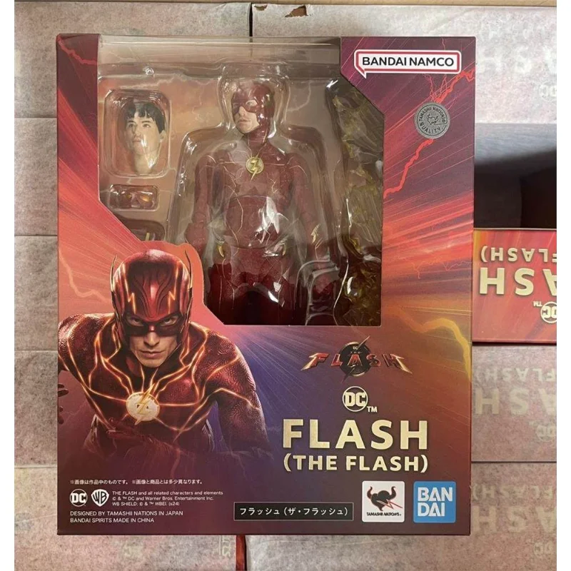 

Bandai Genuine The Flash Model Kit Movie Figures SHF DC The Flash Anime Action Figure Collection Model for Children's Toys Gifts