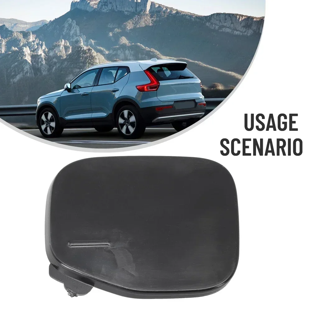 볼보 XC40 2018-2020 자동차 앞 범퍼 견인 아이 브래킷 후크 커버, 프라이밍 되지 않은 앞 범퍼 트레일러 커버, 베이스 컬러 페인트