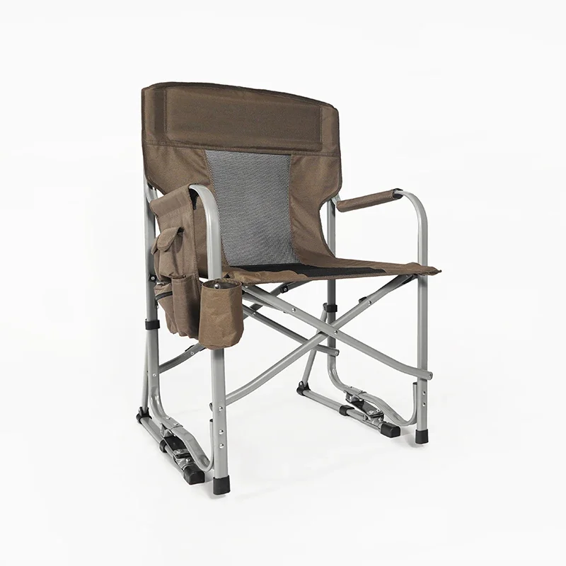 High Quality Customized Folding Camping Chair Easy Heavy Multi-Scenario Use Outdoor Rocking Director Chair for Beach Use