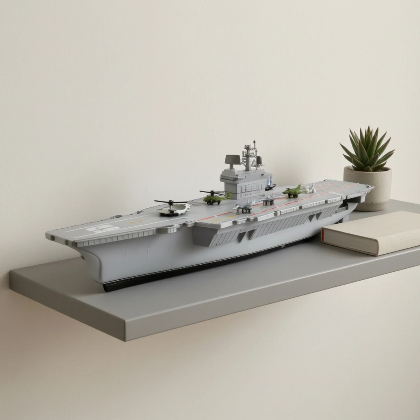 Aircraft Carrier Model Static Aircraft Carrier with Planes Desktop for Collectors, Display Shelf, Office Desk