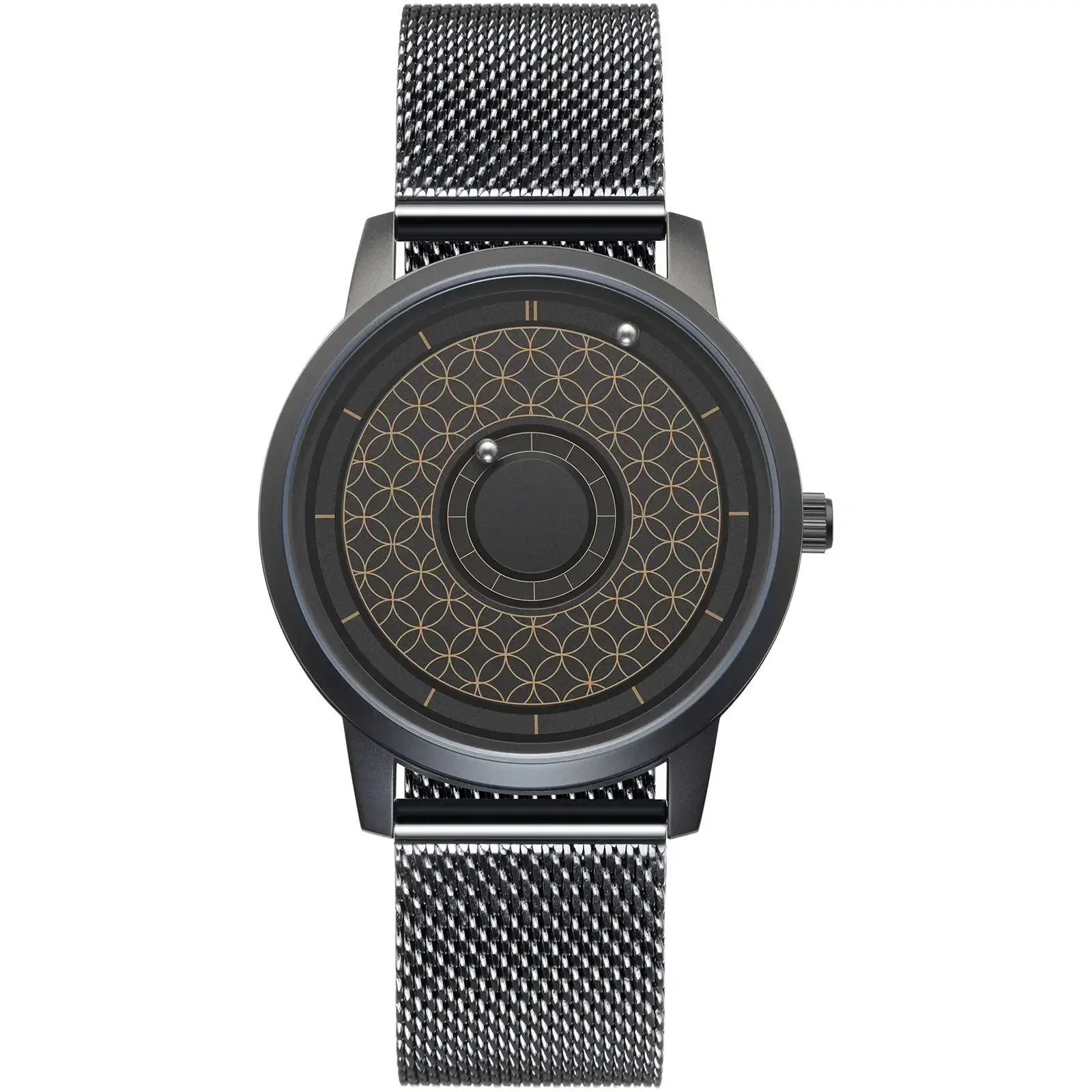 

EUTOUR Magnetic Watch Men's Personality Creative Retro Ultra Light Cool Steel Ball Watches 40mm-U040
