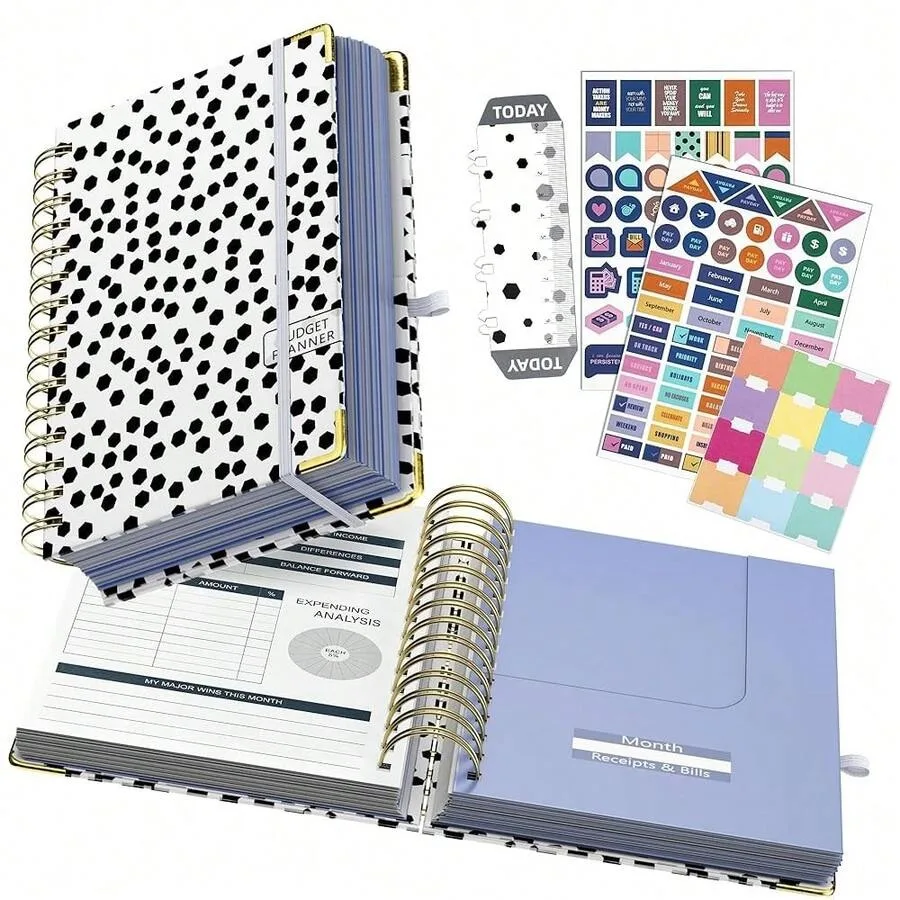 

Budget Planner - Budget Book With Bill Organizer And Expense Tracker, 12 Month Undated Budget Planner/Account Book To Take Cont
