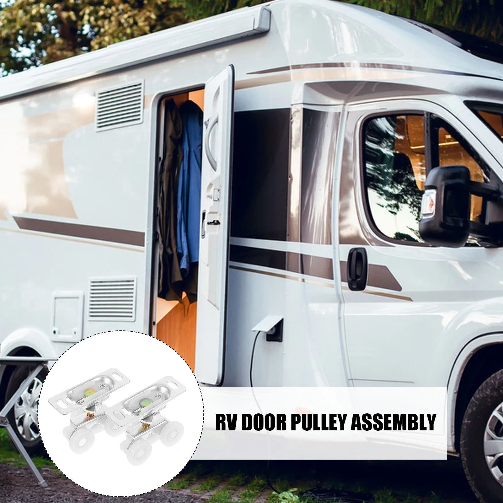 1Set Rv Schuifdeur Wielen Schroevendraaier Schroeven Gemakkelijk Installeren Schuifdeur Mechanisme Vervanging Camper Camper Kit