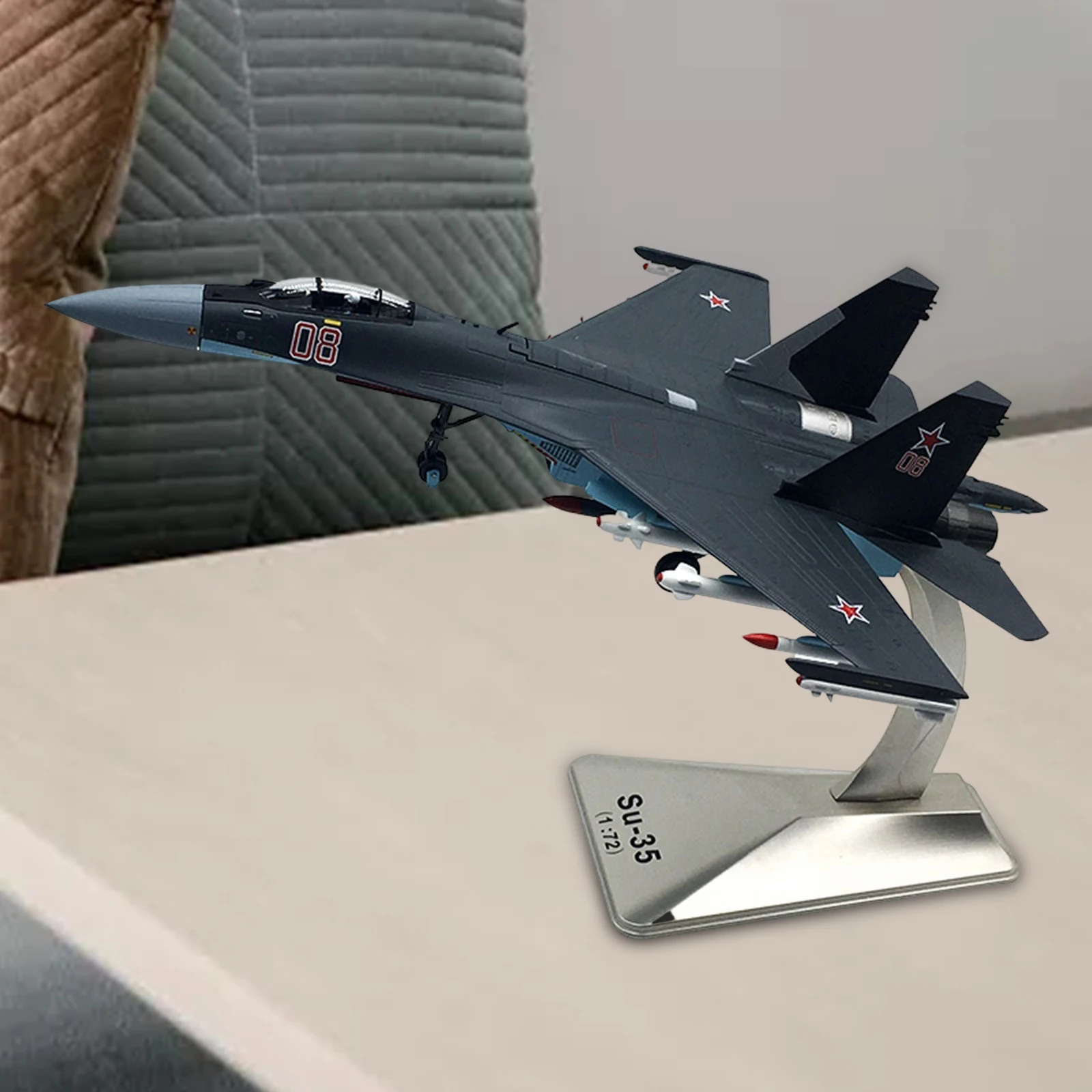 1/72 J-20/F-35B/SU-35/J-11/J-16B Diecast Aircraft Airplane Model Fighter Raptor Plane with Stand Miniature Toys Kids Adults Toys