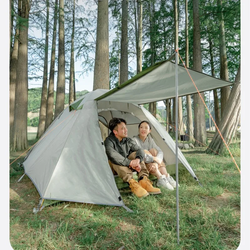 Imagem -06 - Double Layer Camping Espessado Rainproof Tent Impermeável e Impermeável Casal Praia Protetor Solar Anti-mosquito Tenda ao ar Livre 34 Pessoas Novo 2024