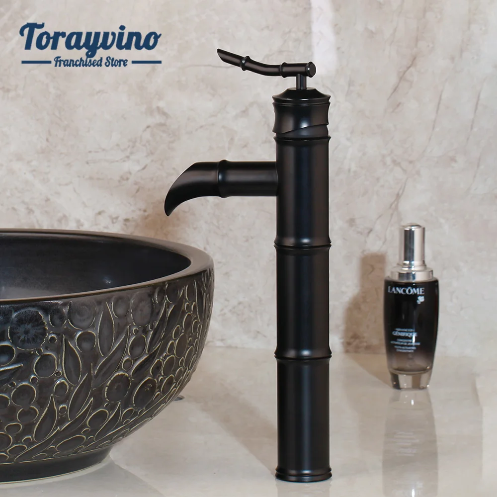 

Torayvino Bathroom Basin Faucet Brass Oil Rubbed Bronze Faucet Single Hole Deck Mounted Taps Basin Bathroom Mixer Water Tap