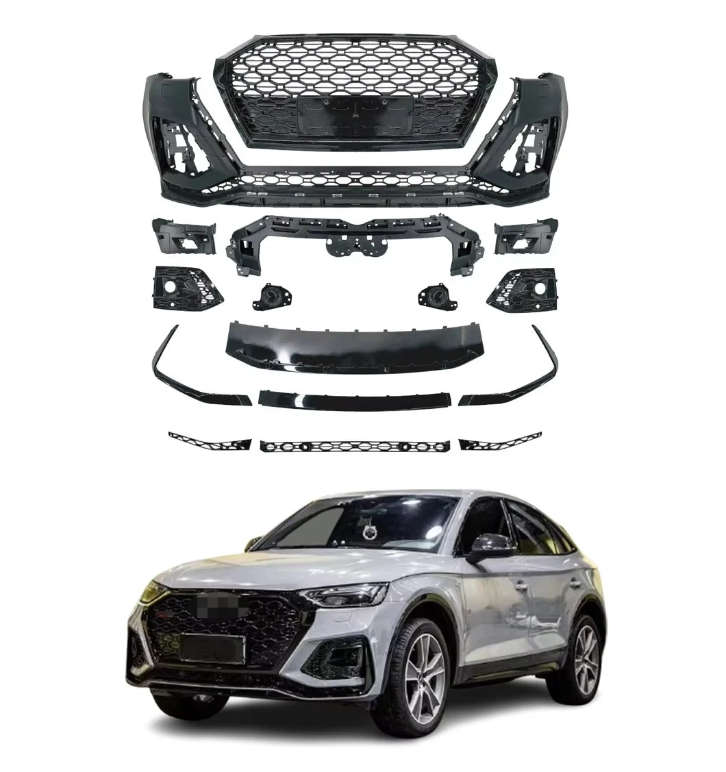 

2021-Up High Quality Q5 Body Kit RSQ5 Front Bumper Grille RSQ8 Rear Diffuser Exhaust Pipe Perfectly Fits New Condition