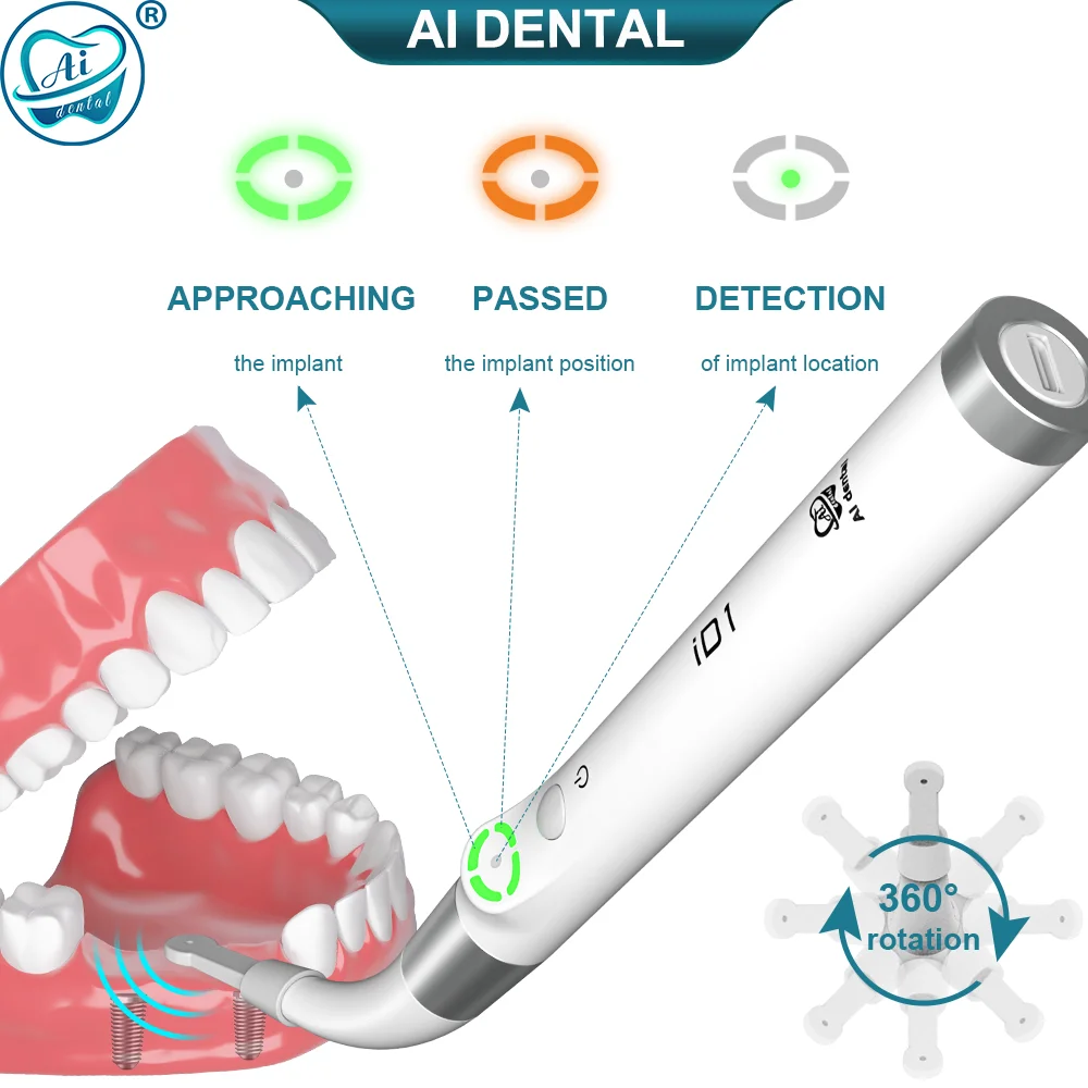 Dental Implant Locator AI-ID1Spot Screwdriver 360 Rotatable Sensor Localization Detector Tool with Cross-Scanning