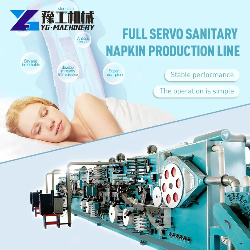 YG Full Servo Automatic Non Woven Sanitary Napkin Manufacturing Machine Making Production Line