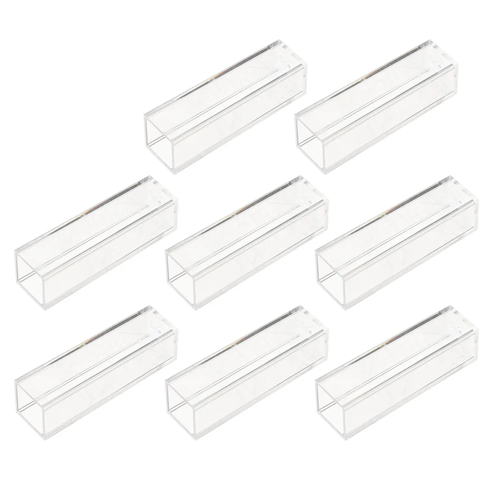 8ชิ้น cuvette ที่แม่นยำโปร่งใสสำหรับการทดลองมาตรฐานที่สำคัญทิ้ง