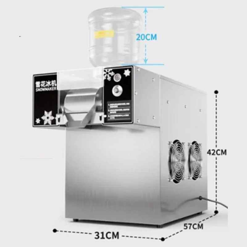 XBJ120F Snowflake Ice Machine Commercial Milk Smoothie Internet Red Ice Machine Dessert Snow Ice Sponge Machine