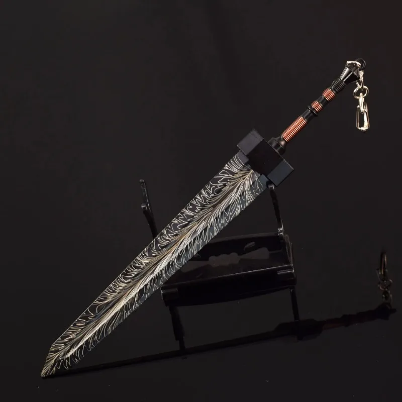 نموذج سلاح معدني Greatsword محيطي ، نمط سيوف هائلة ، لعبة يابانية من الفولاذ ، زخارف سطح المكتب ، مجموعات الحرف اليدوية ، 22