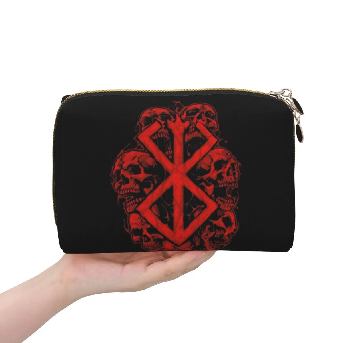 Berserk Sacrifice Mark Demon Sword And Magic Women Cosmetic Bags Travel Makeup Organizer Pouch Toiletry Storage Dopp Kit Box