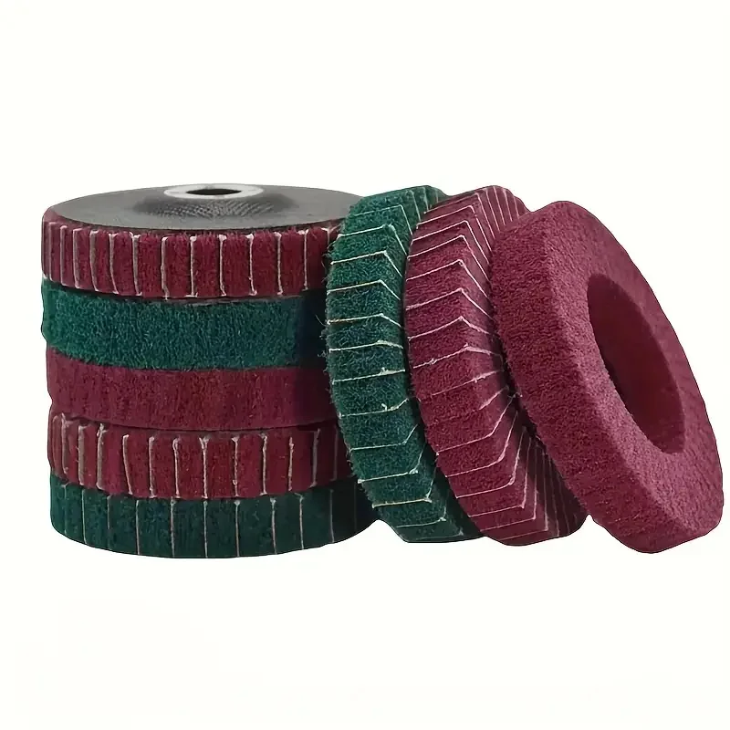 

4 шт. полировальный круг из нейлонового волокна с откидным металлом для удаления сжигания и ржавчины на сложных поверхности и сварных поверхностей