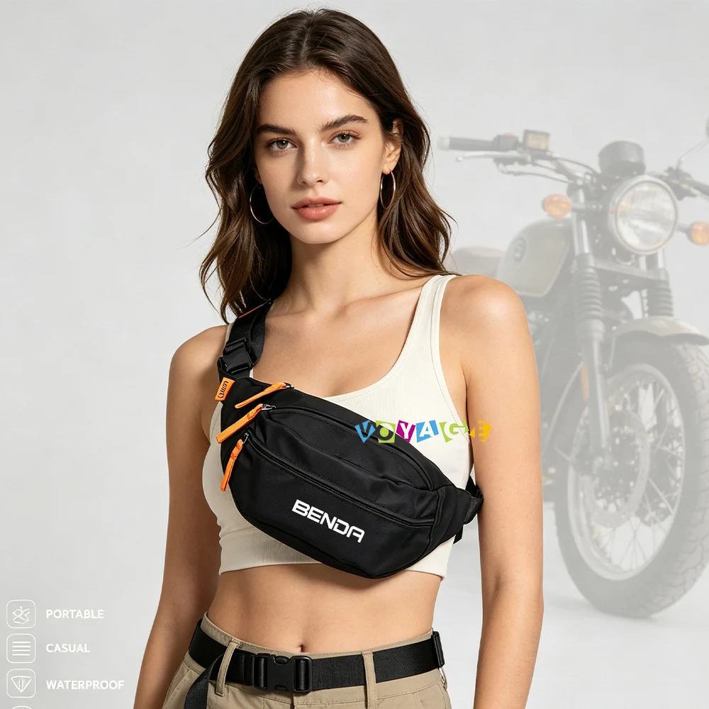 Unisex Fanny Pack Waist Bag For Benda Rock NAPOLEONBOB LFS700 CHINCHILLA Dark Commuting Waterproof Storage Motorcycle Parts