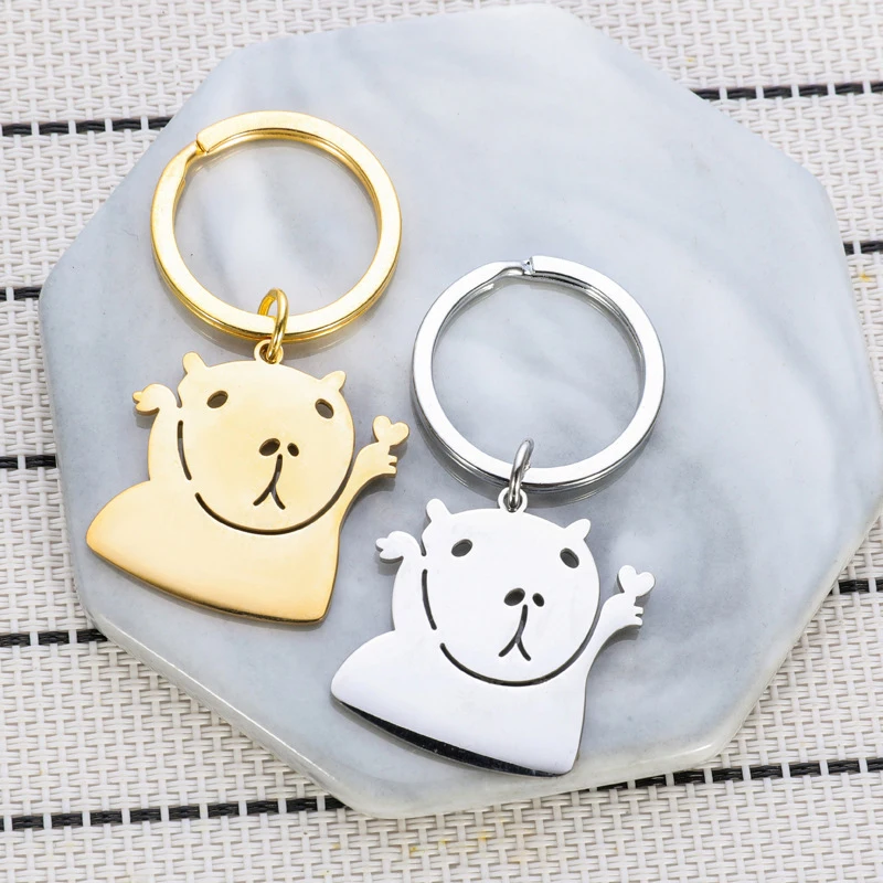 Cute Cartoon Animal Keychain Couple Lovers Keyring Lovely Pendant Key Chain Gift